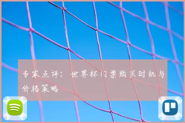 专家点评:世界杯门票购买时机与价格策略